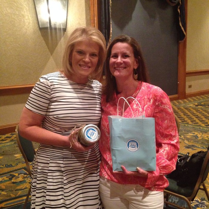 <p>GMA's Tory Johnson with Sweet Lulu's Bakery On Wheels Owner Karen Moran</p>